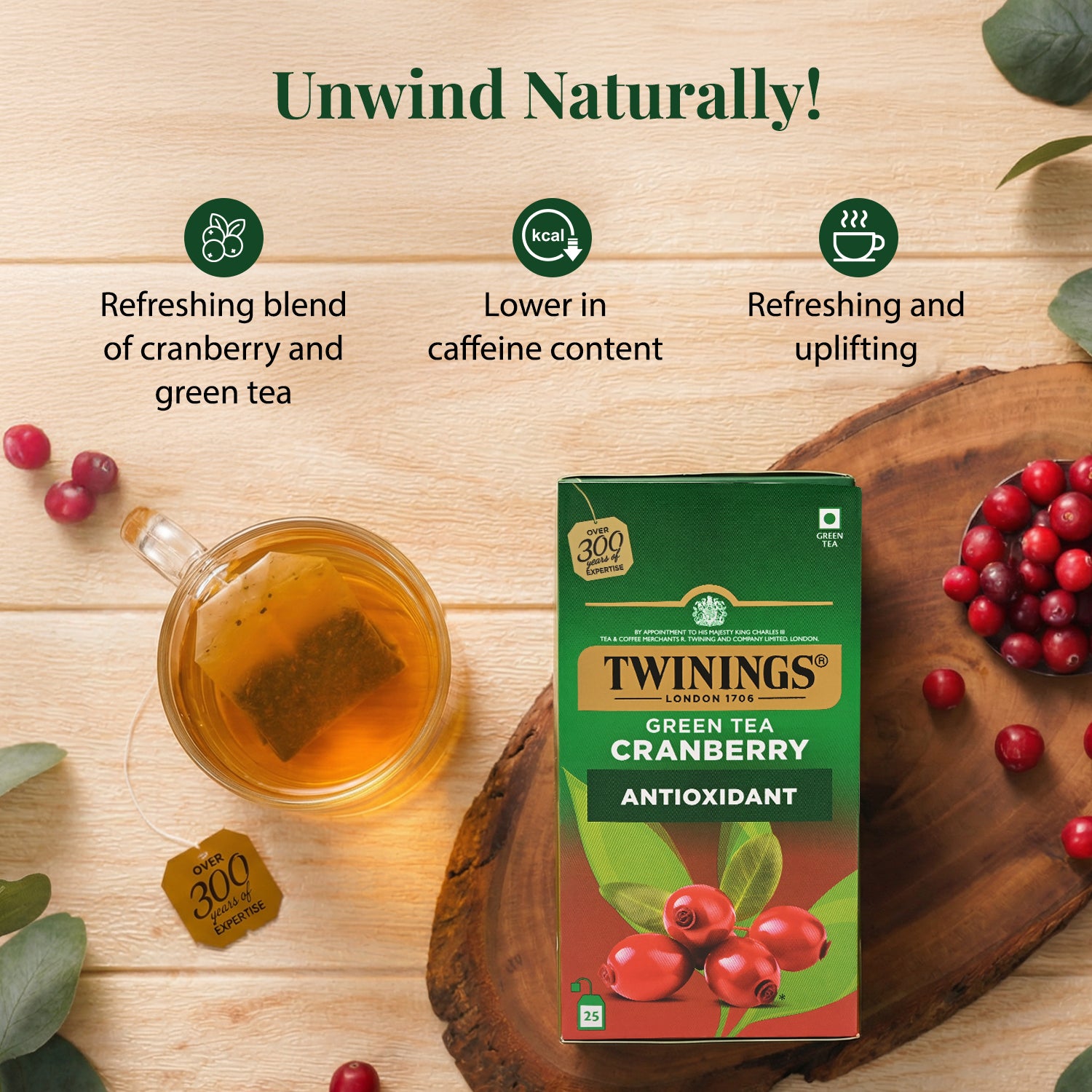 Green Tea - Cranberry